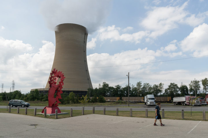 Cooling Tower And Sculpture