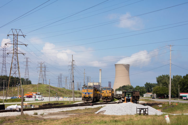 Coal Power Plant And Trains