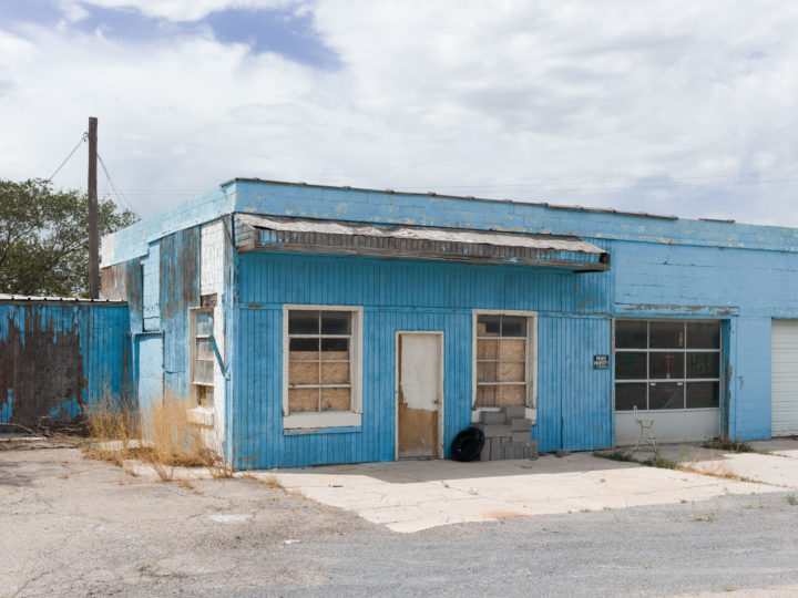 Blue Derelict Building