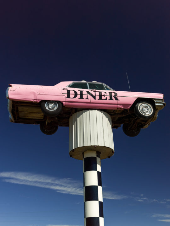 Pink Car On Post