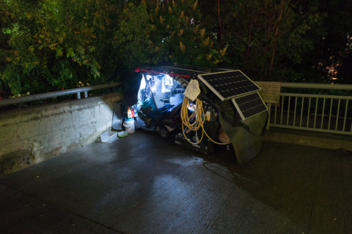 Homeless Person’s Solar Powered Home