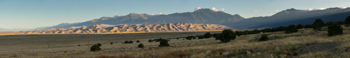 Great Sand Dunes Panorama At Dawn 2