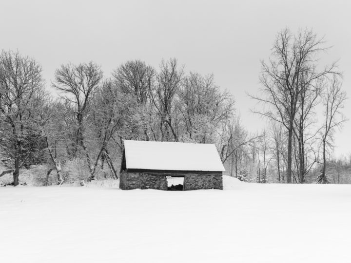 Open Barn In The Snow