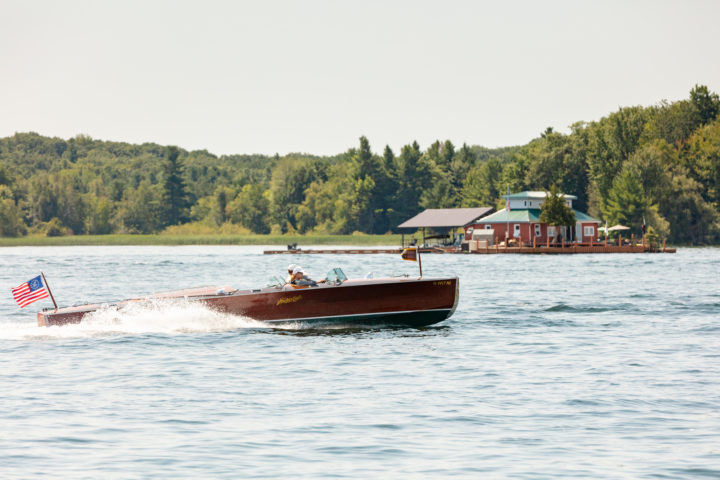 Vintage Boat And Small Island