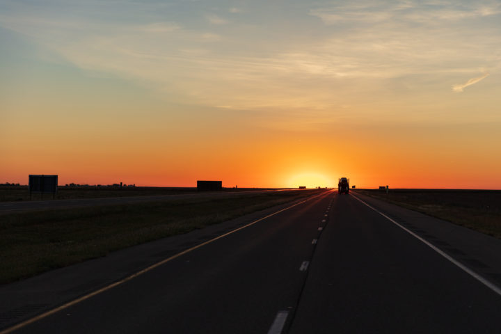 Driving Into The Sunrise