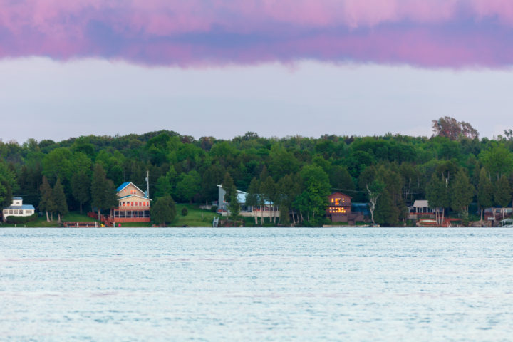 Pastel Clouds And Cottages