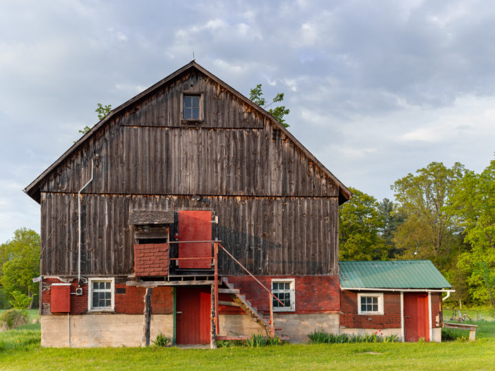 Barn With Red Doors