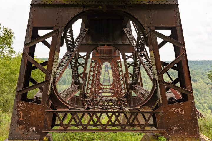 Destroyed Wrought Iron Trestle Bridge 2