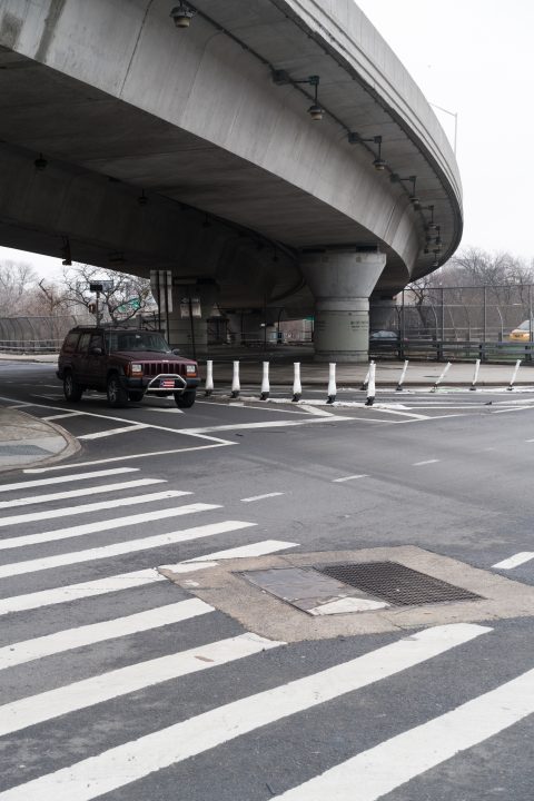 Jeep Below Overpass