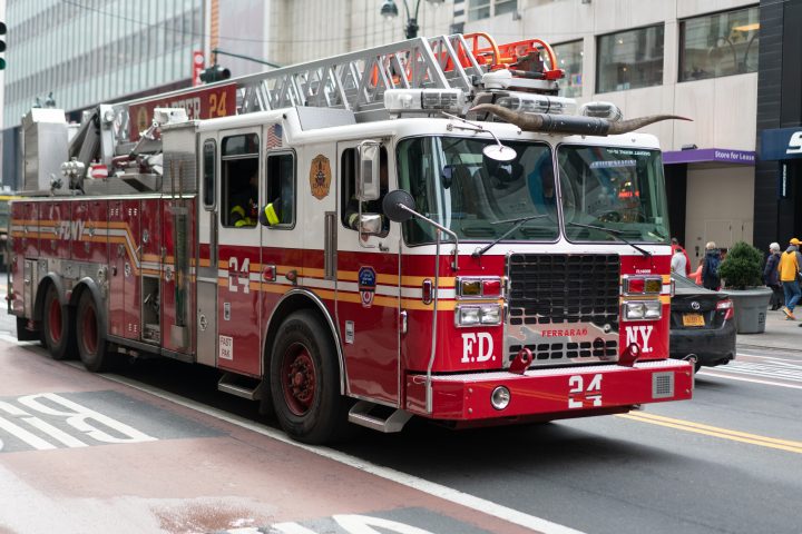 Bull Horns On FDNY 24 Fire Truck