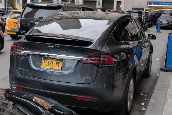 Tesla Model X Plaza Hotel New York