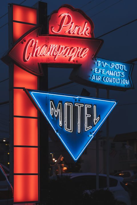 Pink Champagne Motel Neon Sign