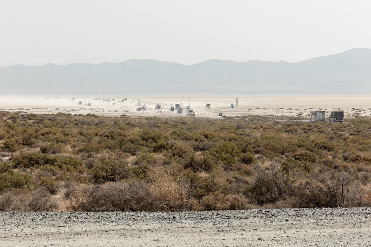 Where the gravel turns into playa.