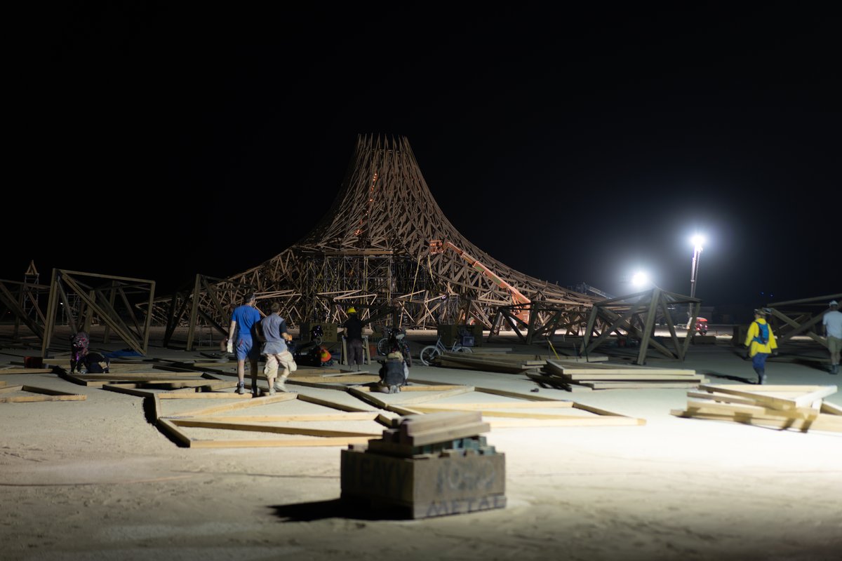 At night.