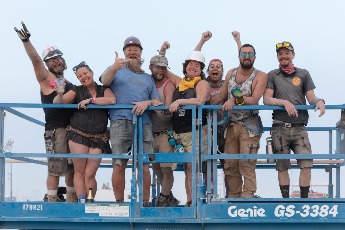 They look happy to be done building the man base.