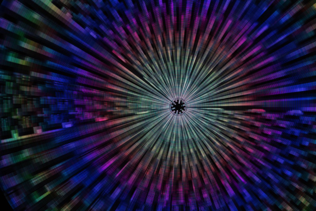 Paraluna by: Christopher Schardt from: Oakland, CA year: 2018 Paraluna combines kinetic sculpture, LEDs and music. Its main component is a disc 10m in diameter with 17,280 LEDs. A computer controls the LEDs while rotating, raising, lowering, and tilting the disc. Some of the LED patterns work with the rotation of the disk, creating spirals. Others use persistence-of-vision, making an image hover in space above the spinning LEDs. Spokes demonstrates both of these styles: https://photos.app.goo.gl/DcP9IauNTjRHENUh2 Surrounding the disc are several high-quality speakers that play classical music at comfortable, yet immersive volume, creating a comfortable, peaceful place to be. Patterns are chosen to complement each musical piece, as with Firmament: https://photos.app.goo.gl/H6KCzkf5jkGWAA3m2