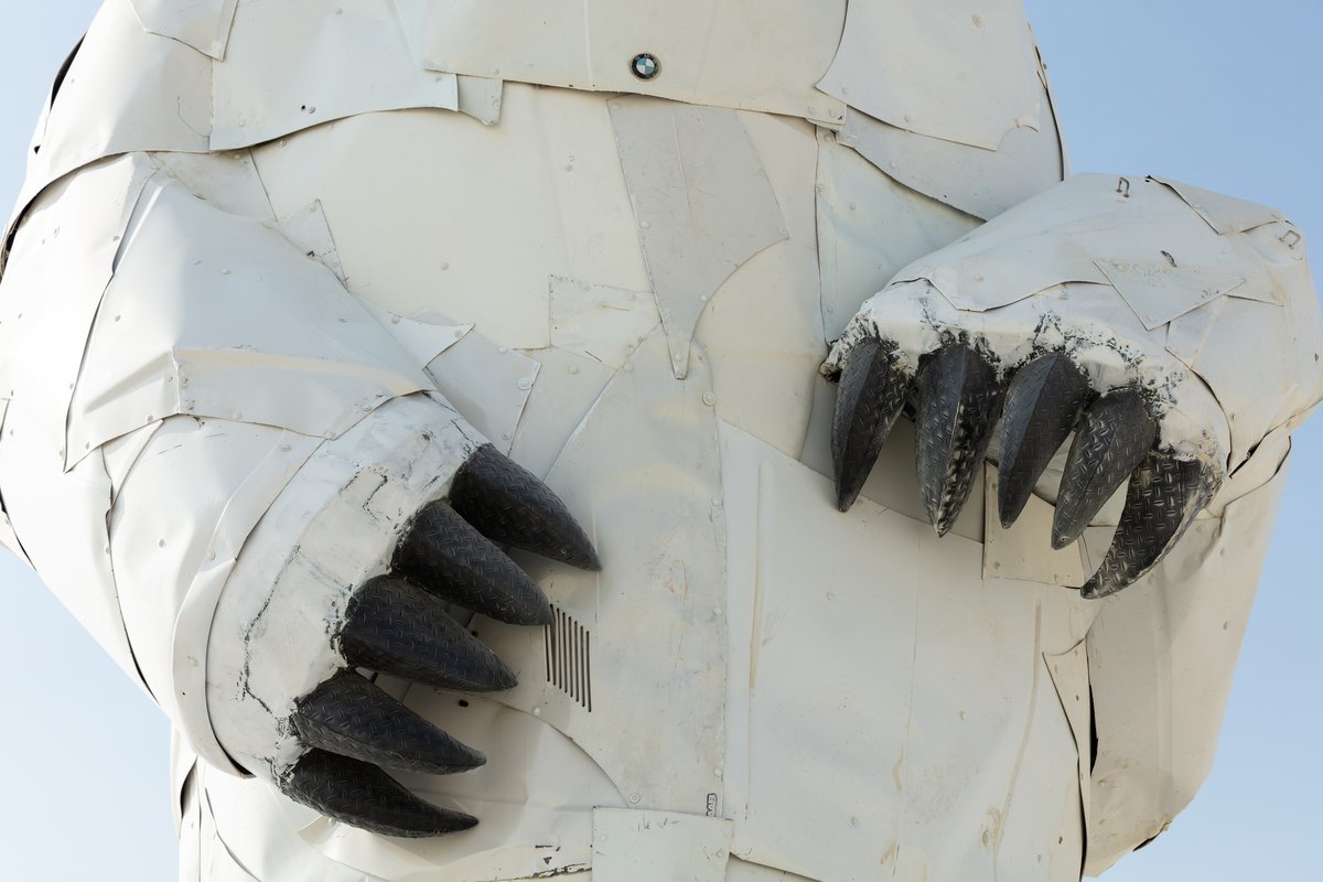 Long View, A Polar Bear Stands in the Desert by: Don Kennell and Arctic Burn 505 from: Santa Fe, NM year: 2018