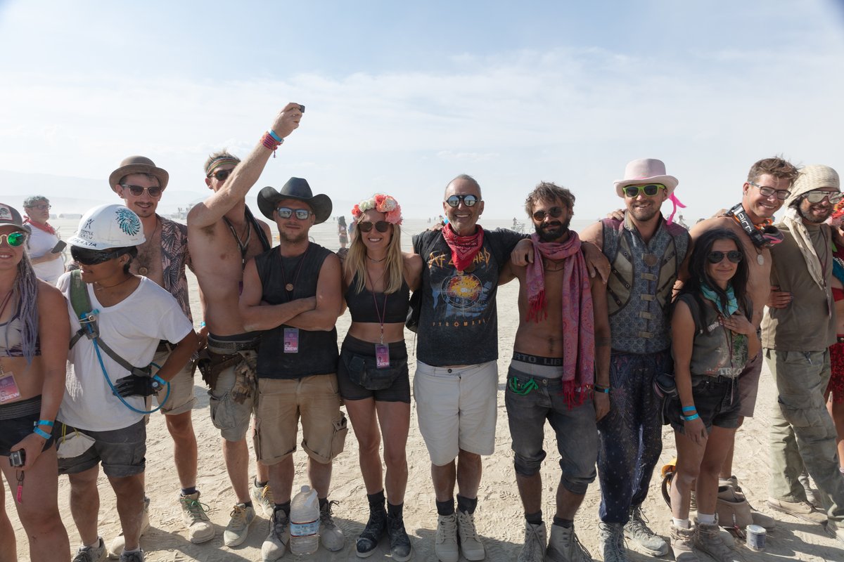 This isn't all of the crew but a few members I happened to see.