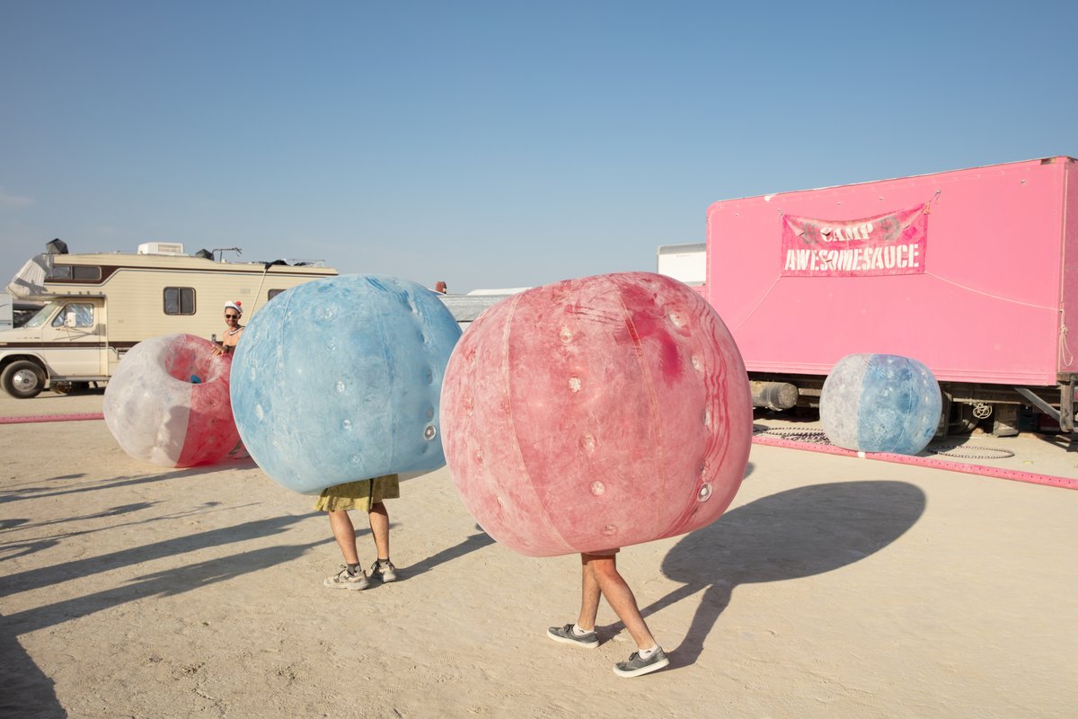 One of their running jokes is the biggest balls on the playa. What about the ORB tho?!