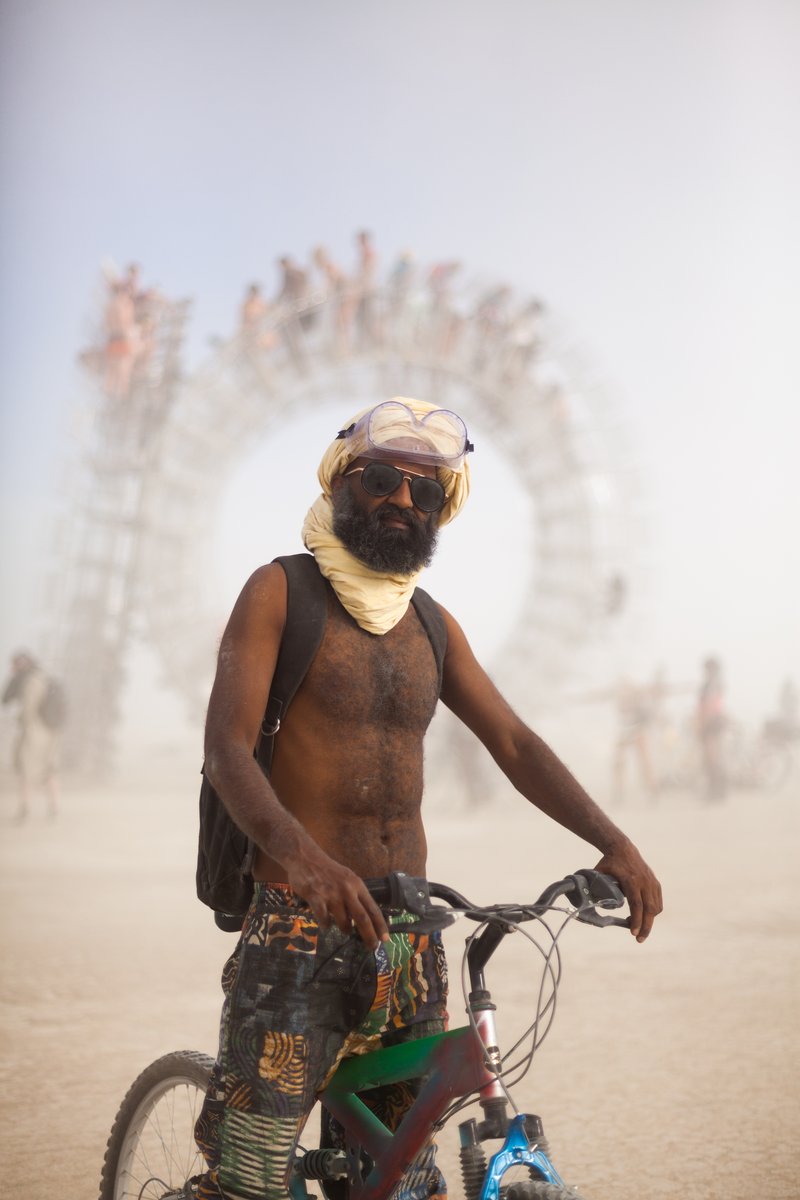 We had a nice discussion about burning man and art.