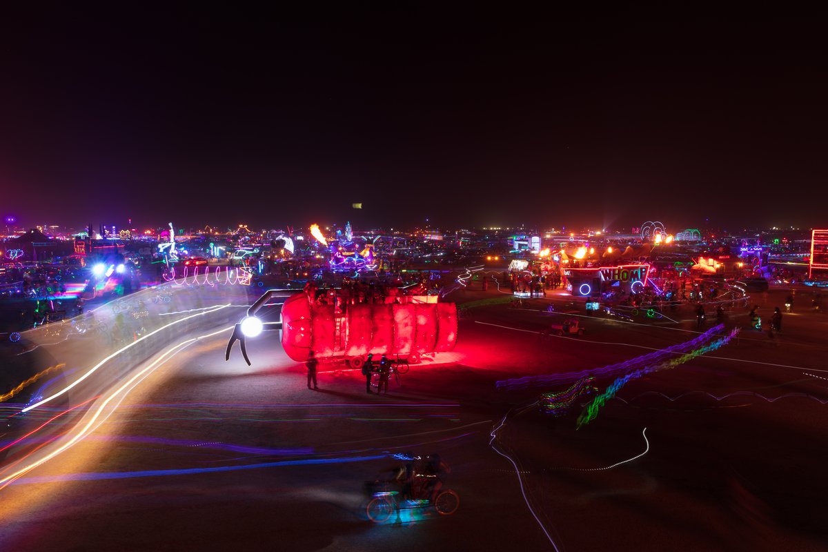 It's always a challenge to explain to someone what it's like being out on the playa at night.