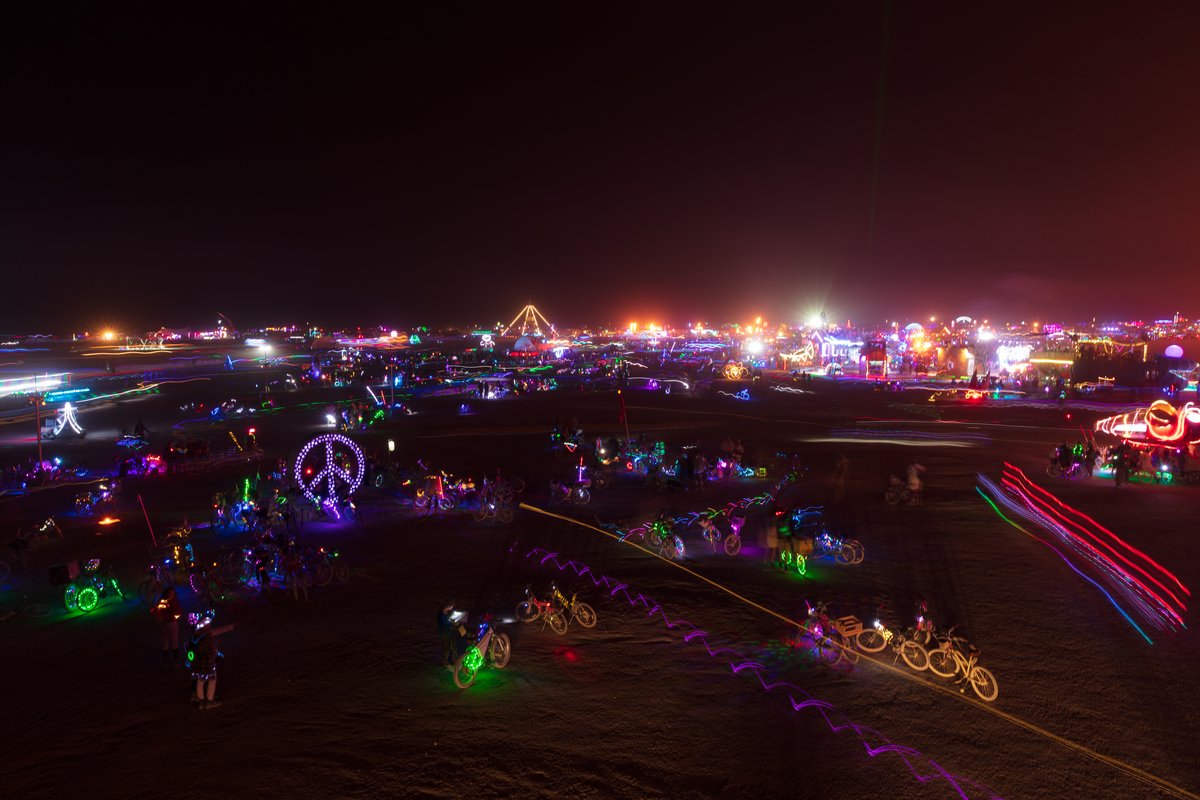 It's always a challenge to explain to someone what it's like being out on the playa at night.