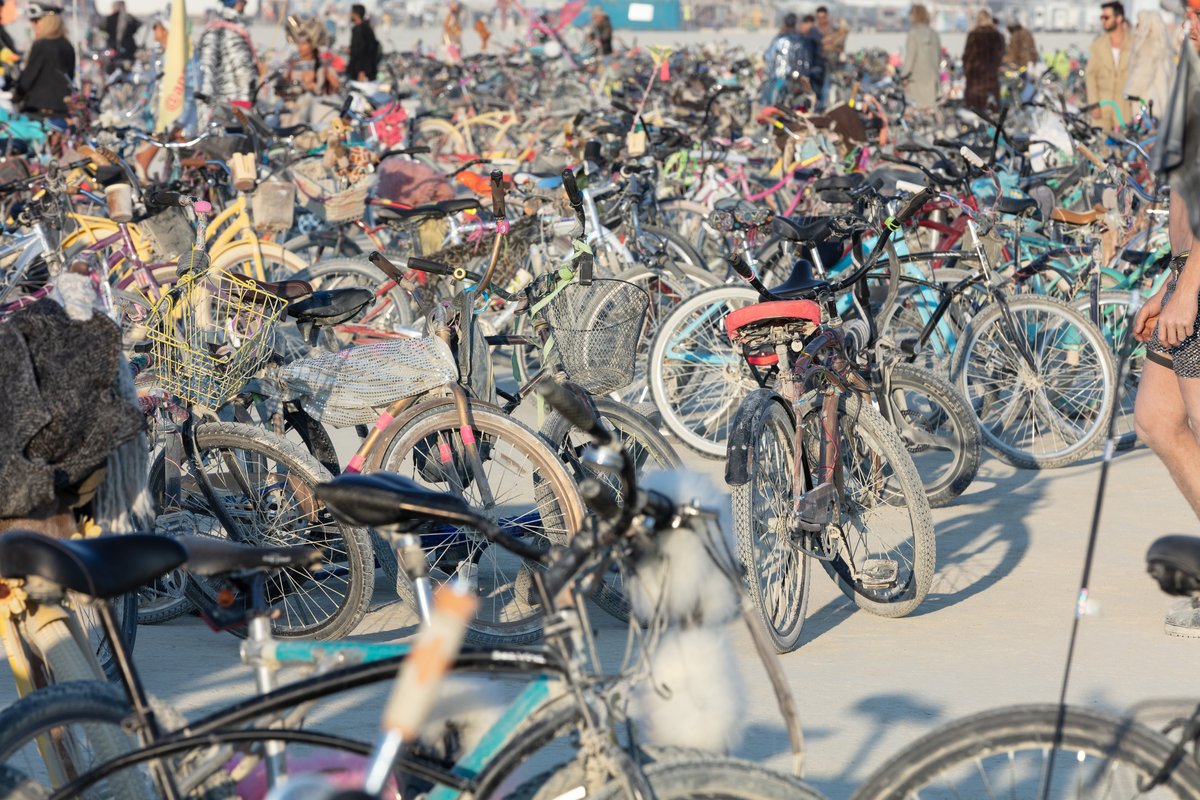 Always cracks me to up to see people looking for their bike in an ocean of bikes. It's funny to me because I made that mistake once too. Sucks.