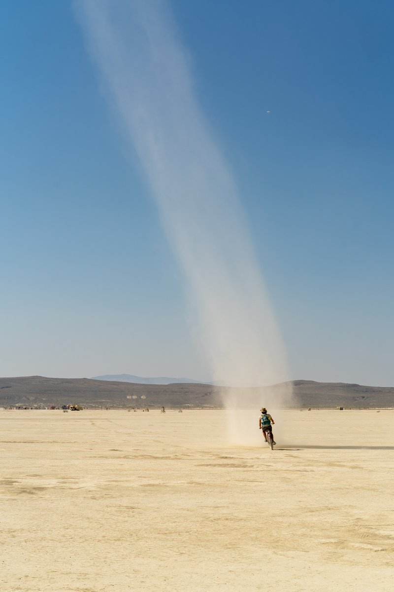 It's always fun to ride inside a dust devil like this.