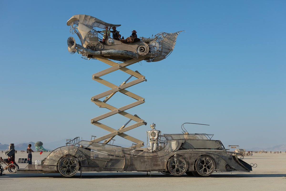 When your mutant vehicle also acts as an elevated platform to watch burns and events. Has anyone built a bike that does this?