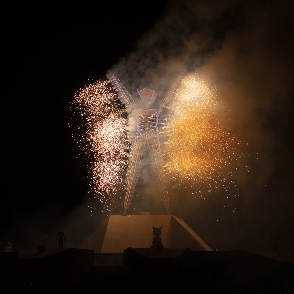 I'm always impressed with the fireworks at the Man Burn. How do they rig them up in such a short time and still make them look awesome?!