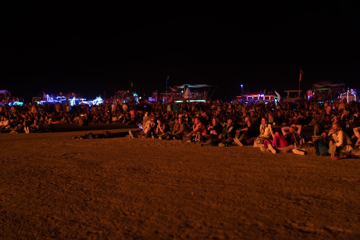 I love looking at all the people during the big burns. We we're so close that I had to use the camera to block the heat from burning my face.