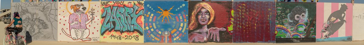 Various artists. Apologies that these aren't attributed to each individual artist. They may also be a bit distorted. These are stiched handheld panoramas...