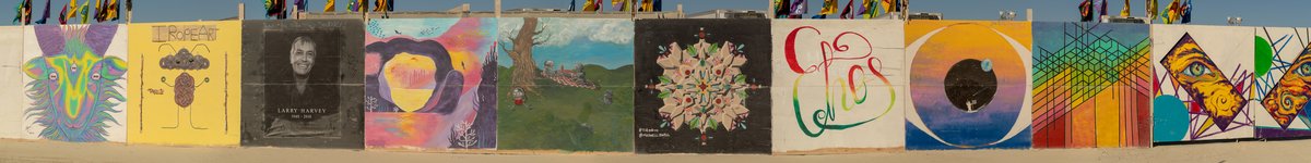 Various artists. Apologies that these aren't attributed to each individual artist. They may also be a bit distorted. These are stiched handheld panoramas...