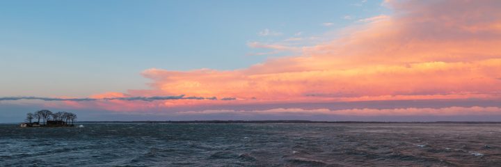 Storm on the River at Dusk