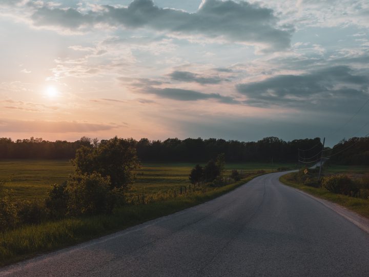 Curved Road in the Country