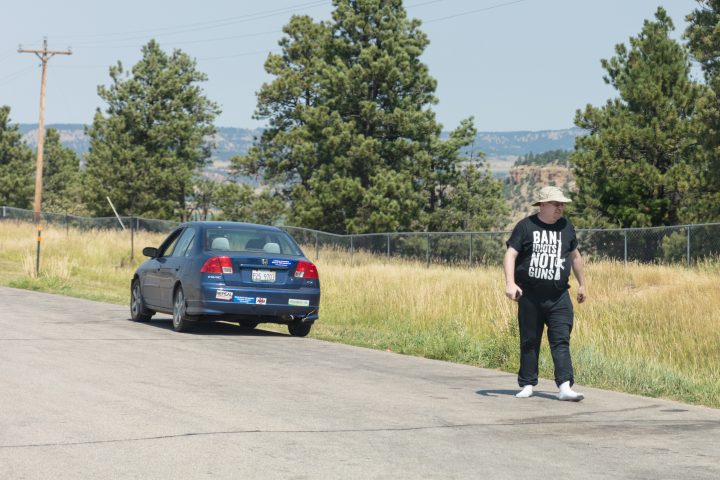 Man Wearing Pro-Gun T-Shirt