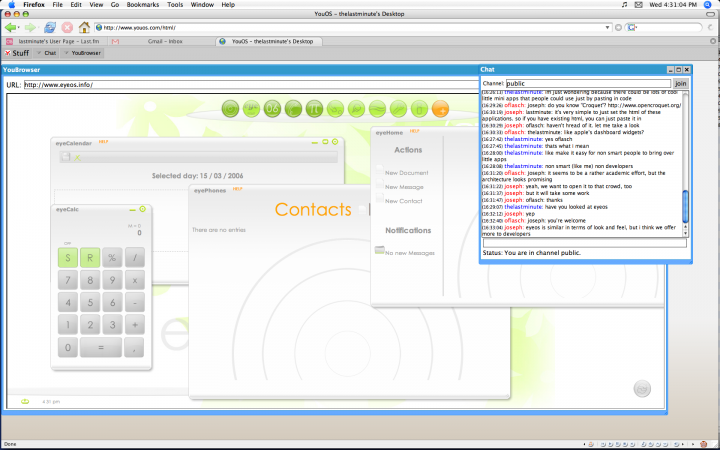 One web OS running inside another