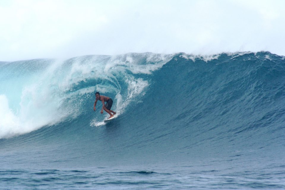 Surfer On A Thick Wave