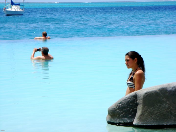 girl in pool
