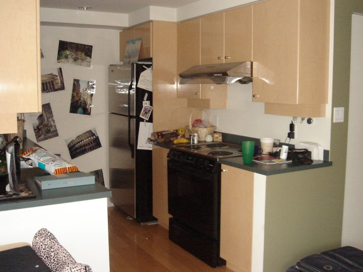 the kitchen