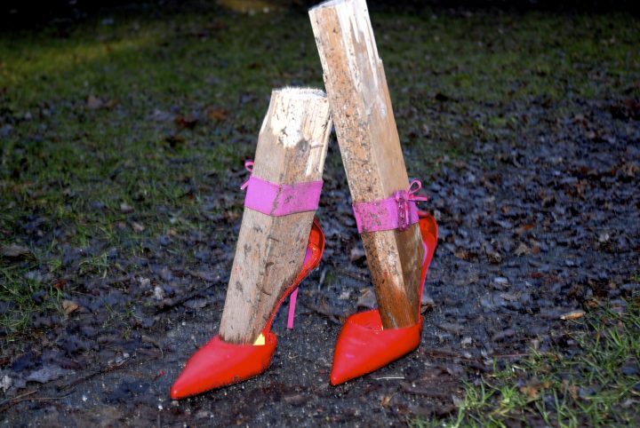 High Heel Shoes With Wood