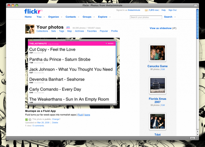 Flickr as a Fluid App