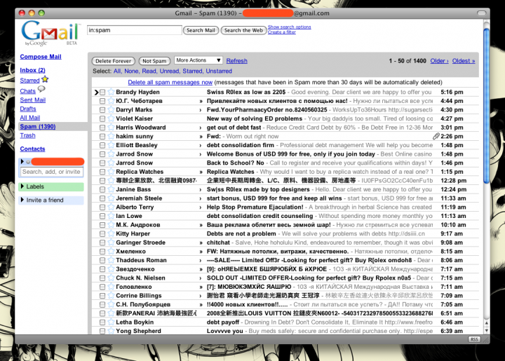 Gmail as a Fluid App