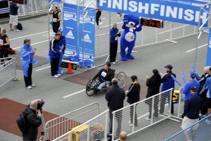wheelchair racer 1 finishes
