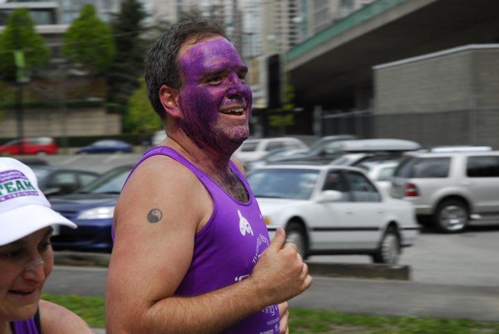 purple face guy