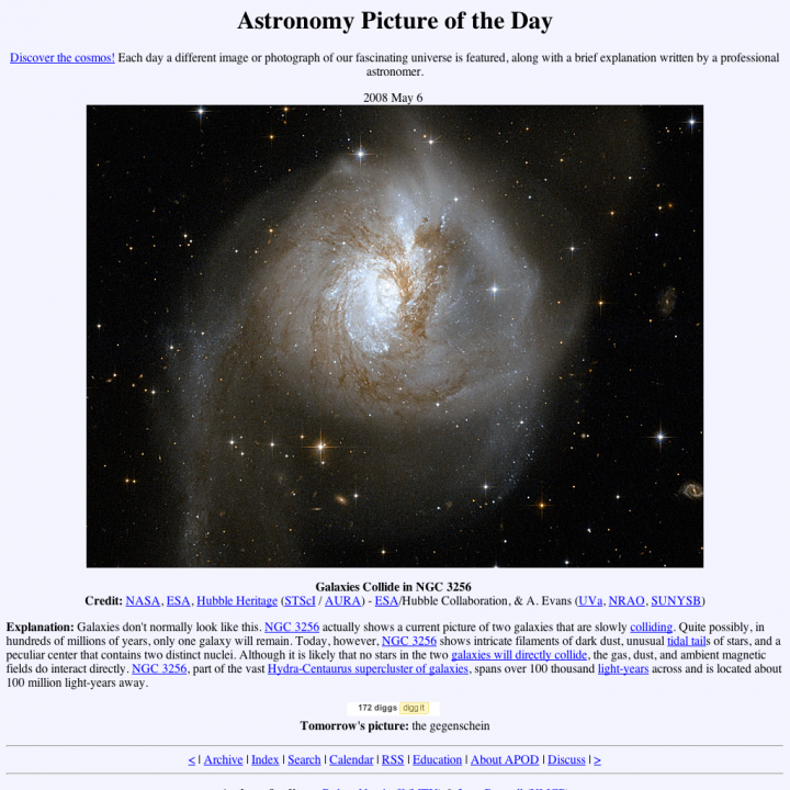 Astronomy Picture of the Day (20080506)