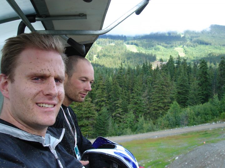 duncan (theydontrentgoggles) and bill ride the chair