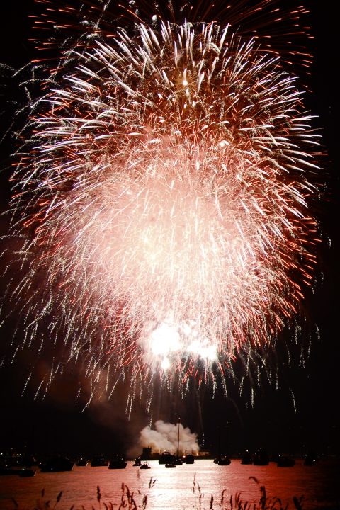 Fireworks see boats for scale