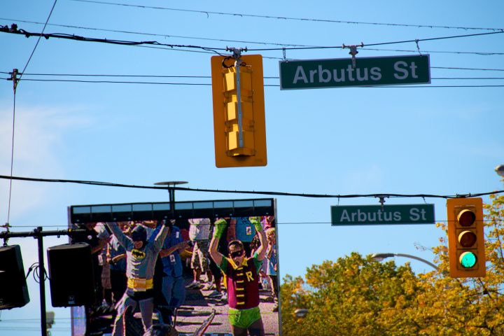 Batman and Robin on Arbutus