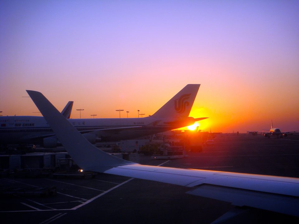 Sunset from Plane Window